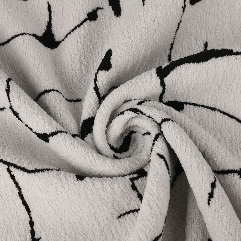 Cashmere-like yarn jacquard fabric